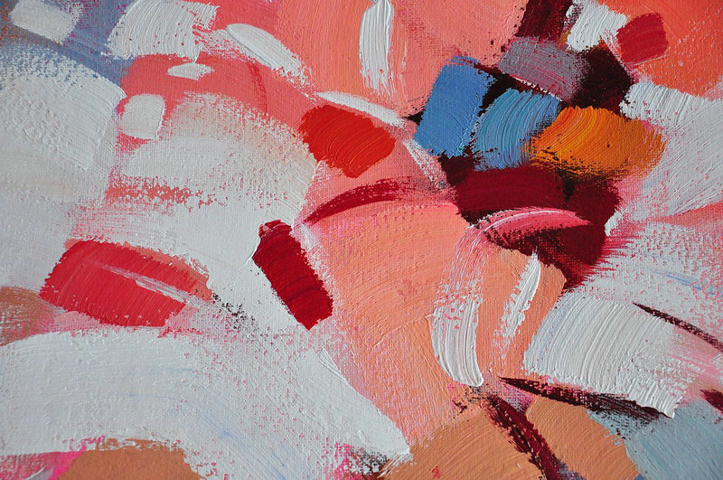 Original Artwork Extra Large Abstract Painting,Oversized Abstract Flower Painting,Large Abstract Wall Art,Pink,White,Gray.etc